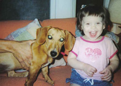 Jenna and child smiling