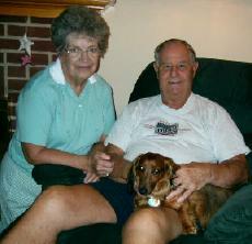 Rusty with Mom and Dad